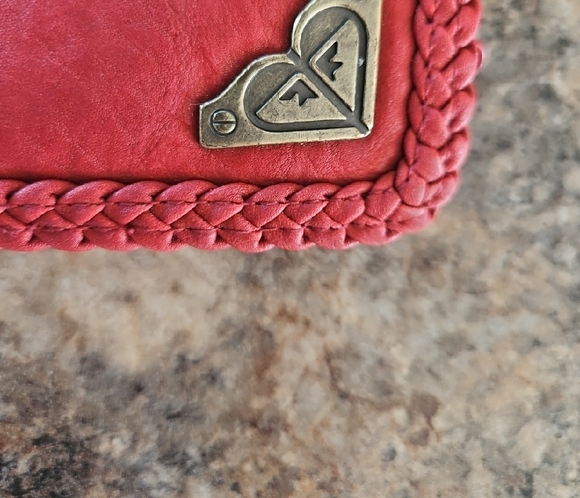 Red Roxy Wallet With Braided Trim - Picture 2 of 8